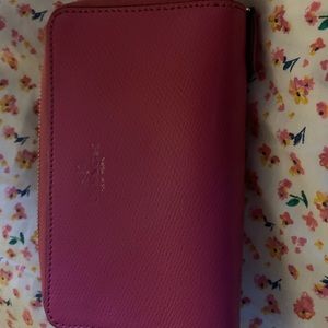 Hot pink Coach wallet